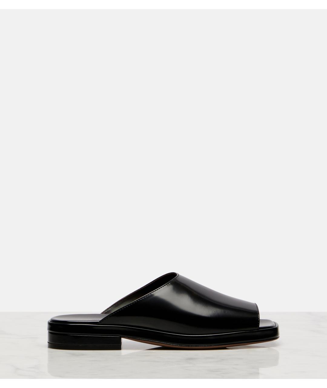 THE ROW Черные кожаные шлепанцы, фото 6