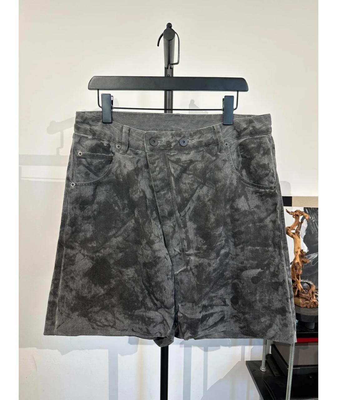 BORIS BIDJAN Темно-синие деним шорты, фото 9