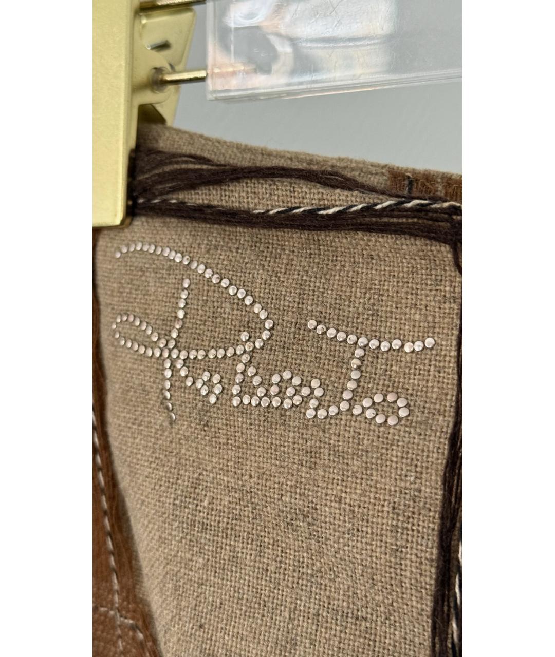 ROBERTO CAVALLI Бежевая юбка макси, фото 3