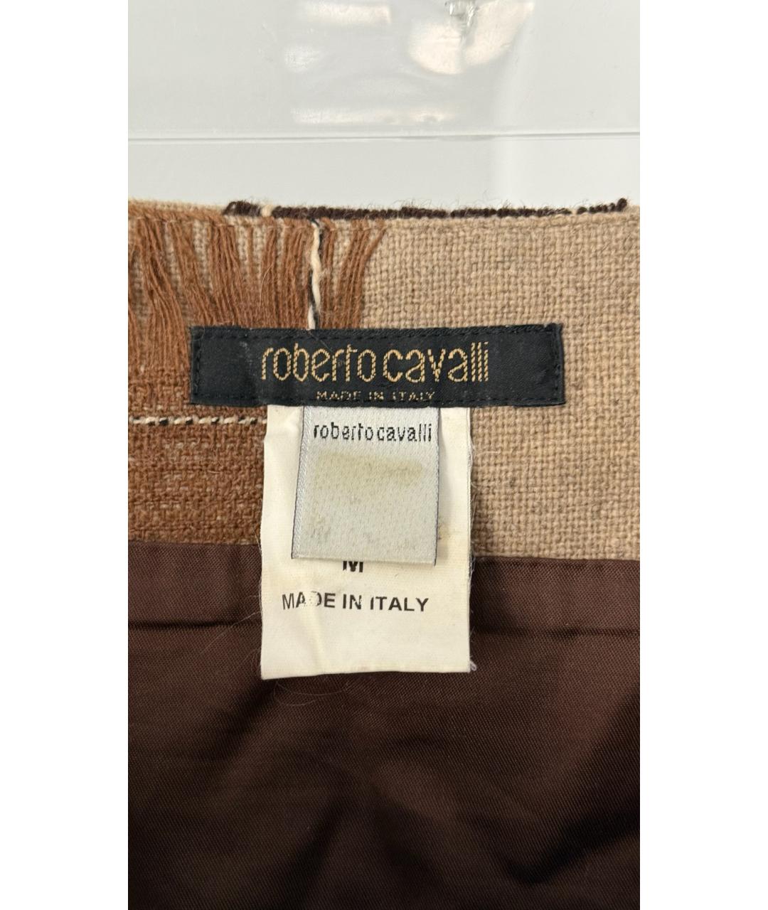 ROBERTO CAVALLI Бежевая юбка макси, фото 5