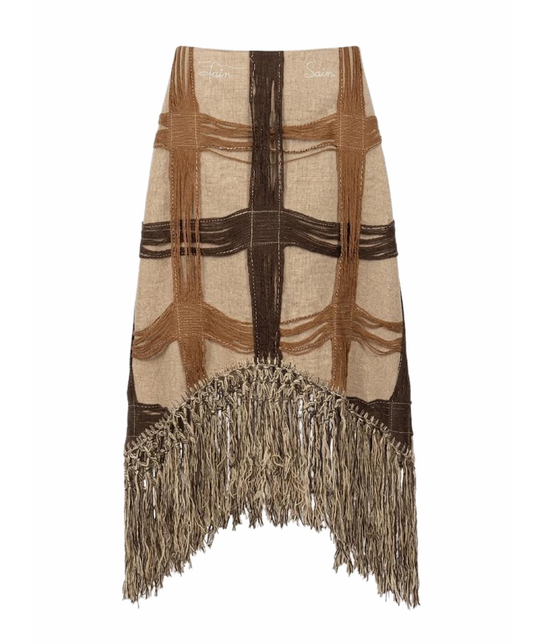 ROBERTO CAVALLI Бежевая юбка макси, фото 1