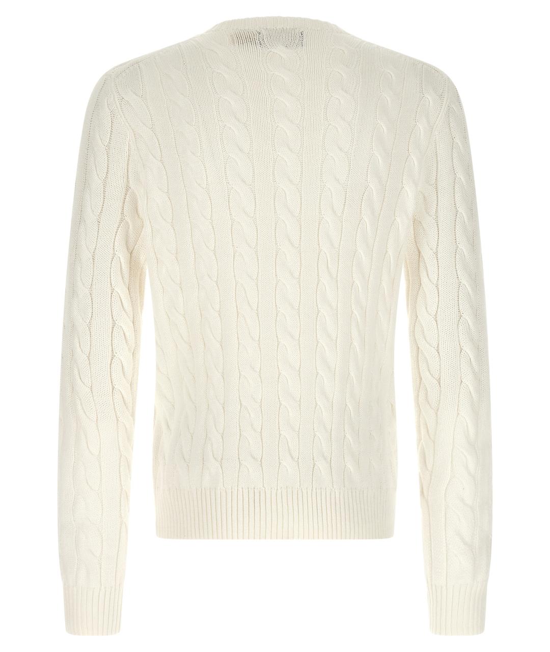 POLO RALPH LAUREN Белый хлопковый джемпер / свитер, фото 2