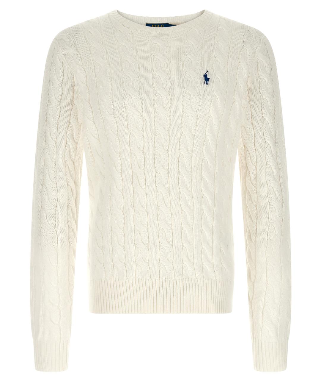 POLO RALPH LAUREN Белый хлопковый джемпер / свитер, фото 1