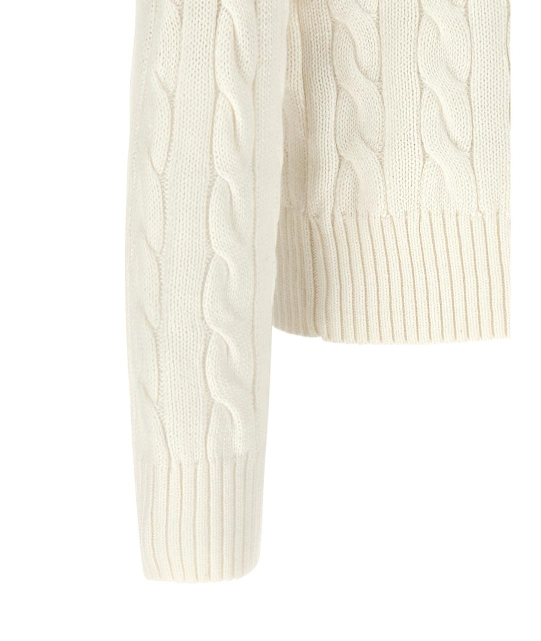 POLO RALPH LAUREN Белый хлопковый джемпер / свитер, фото 4