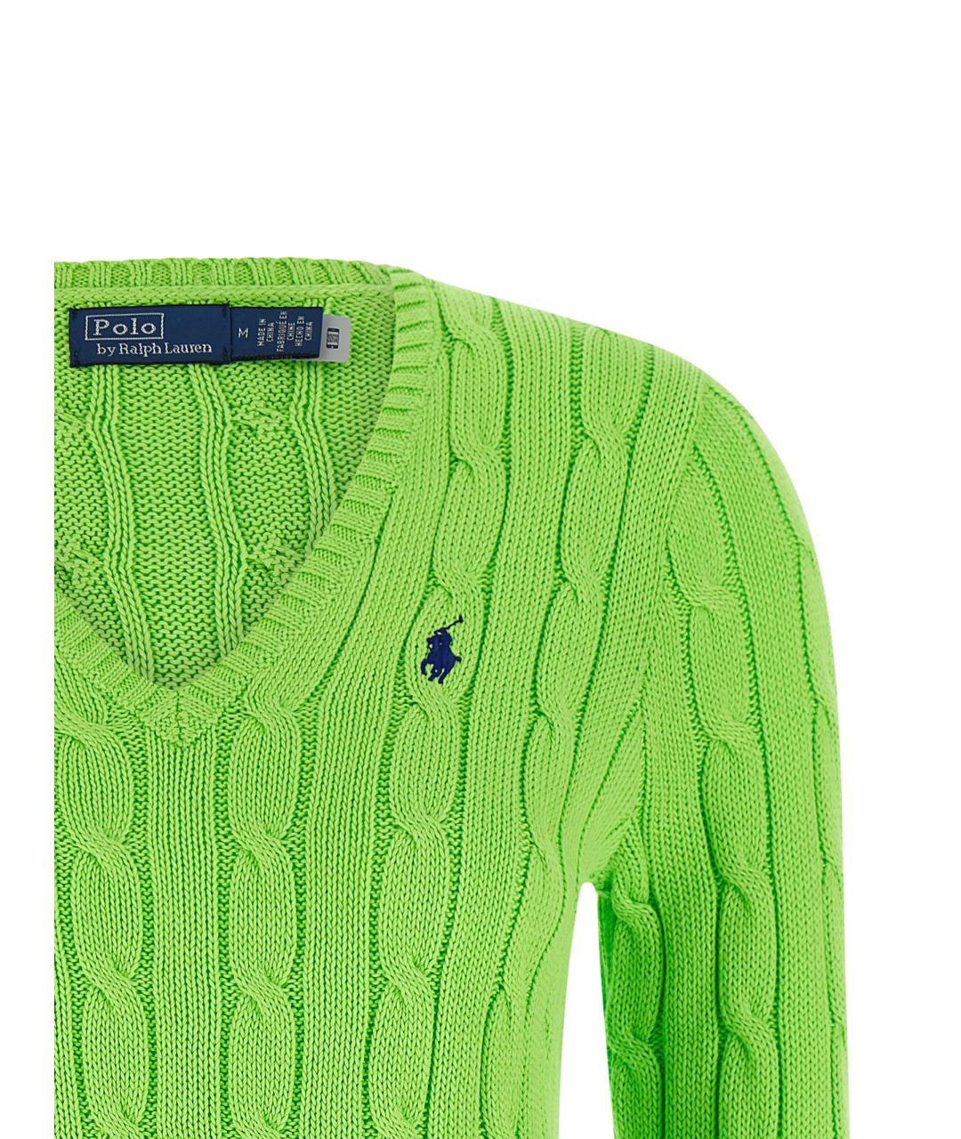 POLO RALPH LAUREN Зеленый кашемировый джемпер / свитер, фото 3