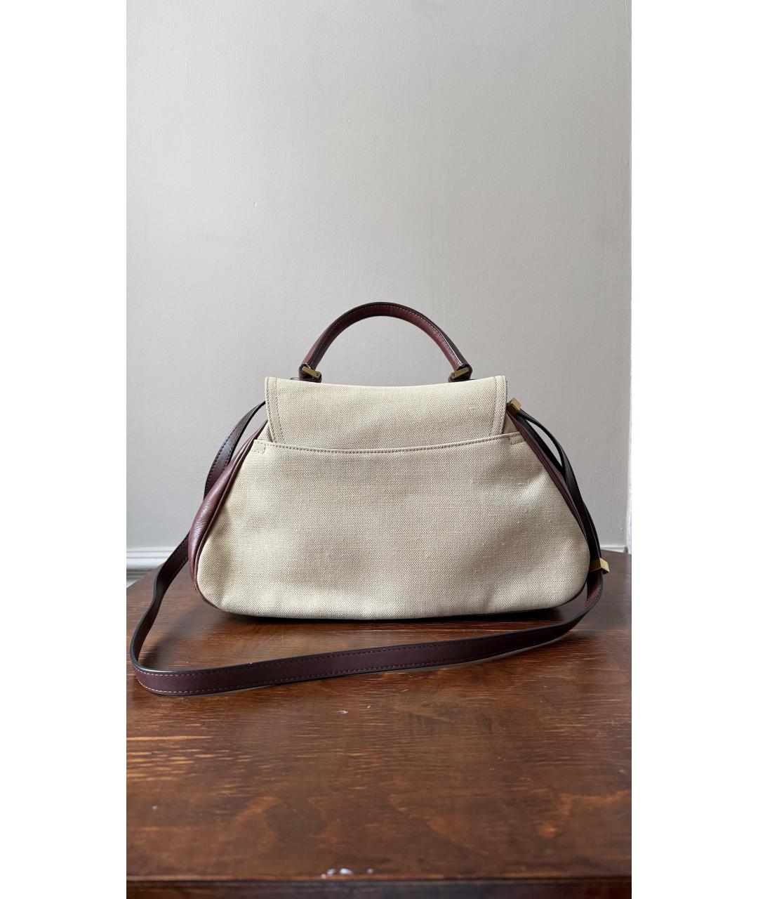 CHRISTIAN DIOR Коричневая тканевая сумка с короткими ручками, фото 2