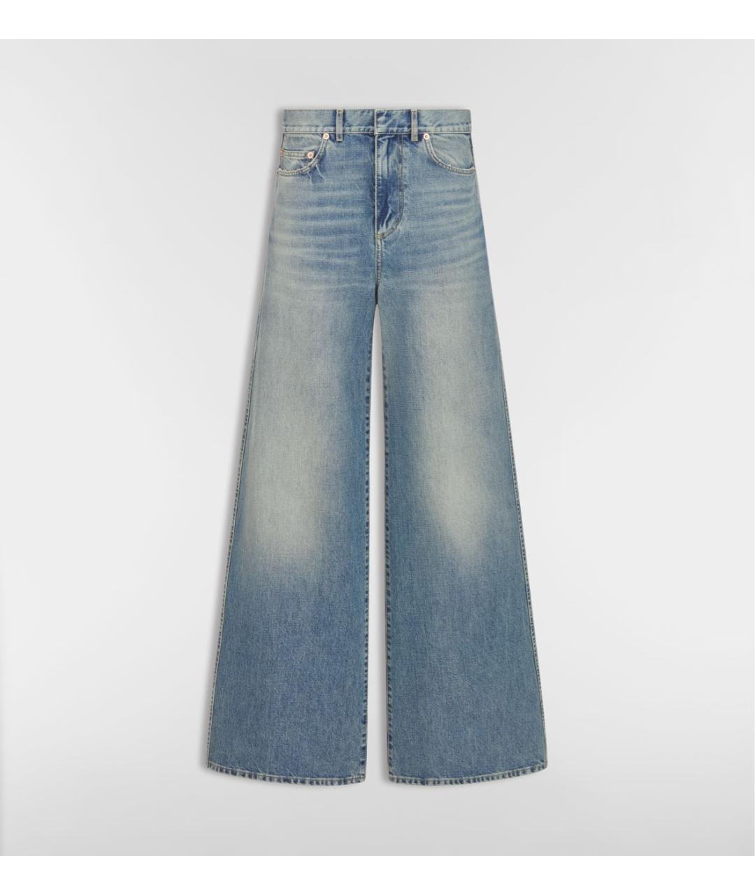 CHRISTIAN DIOR Голубые хлопковые джинсы клеш, фото 8