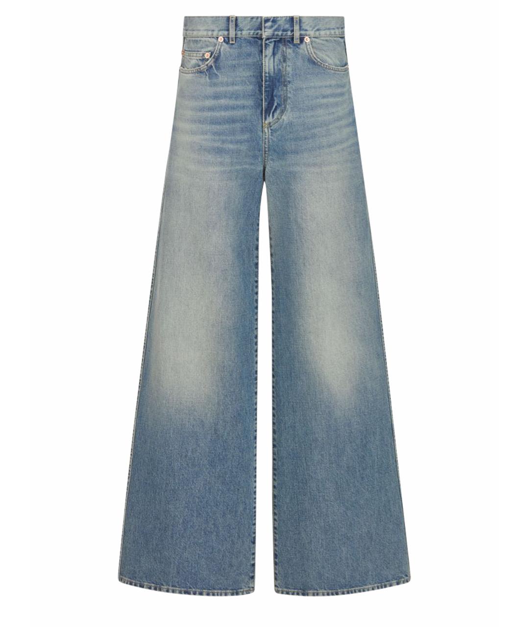 CHRISTIAN DIOR Голубые хлопковые джинсы клеш, фото 1