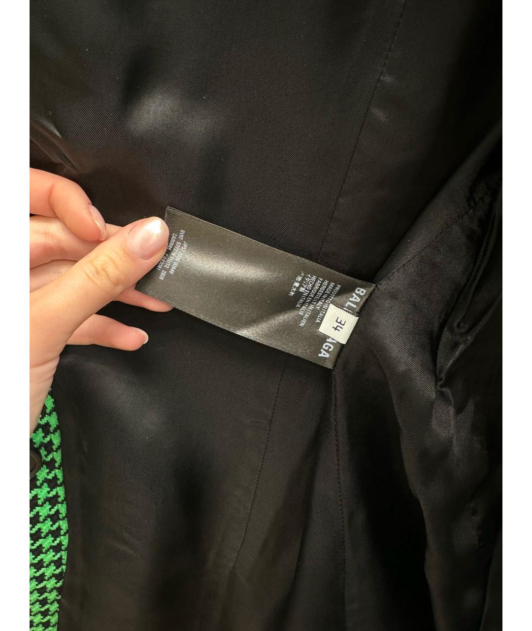 BALENCIAGA Зеленый шерстяной жакет/пиджак, фото 5