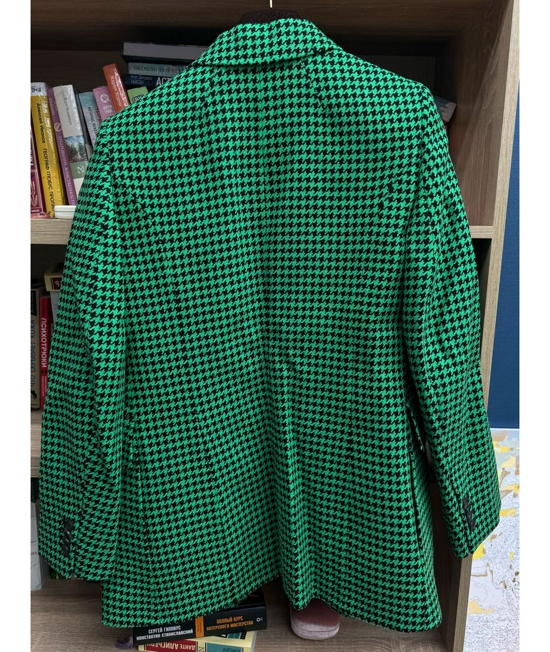 BALENCIAGA Зеленый шерстяной жакет/пиджак, фото 2