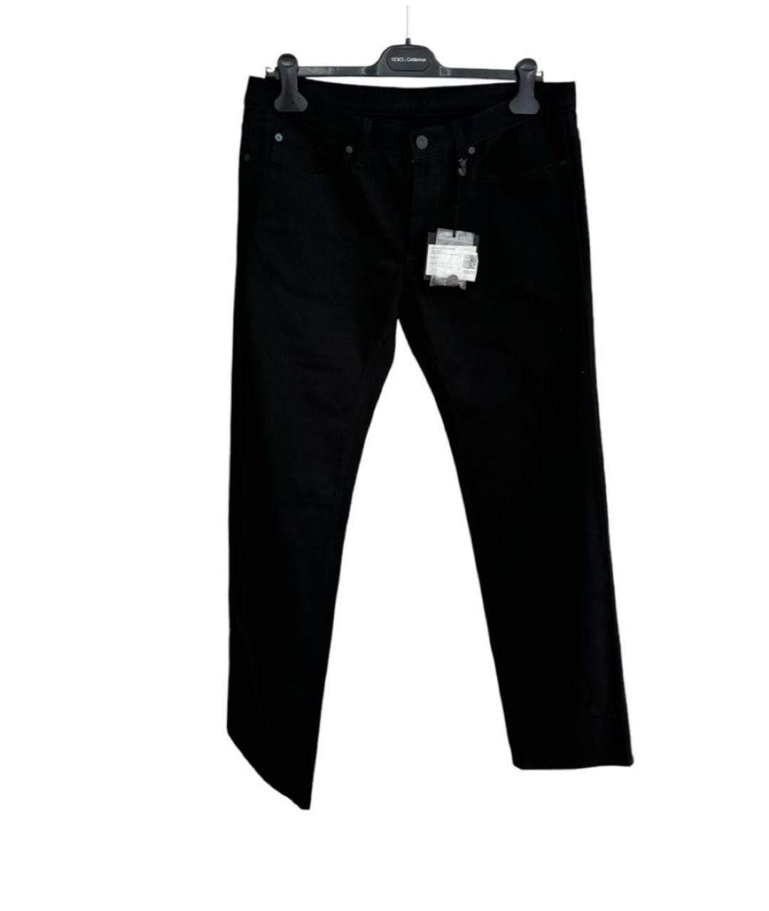 LANVIN Черные хлопковые прямые джинсы, фото 7