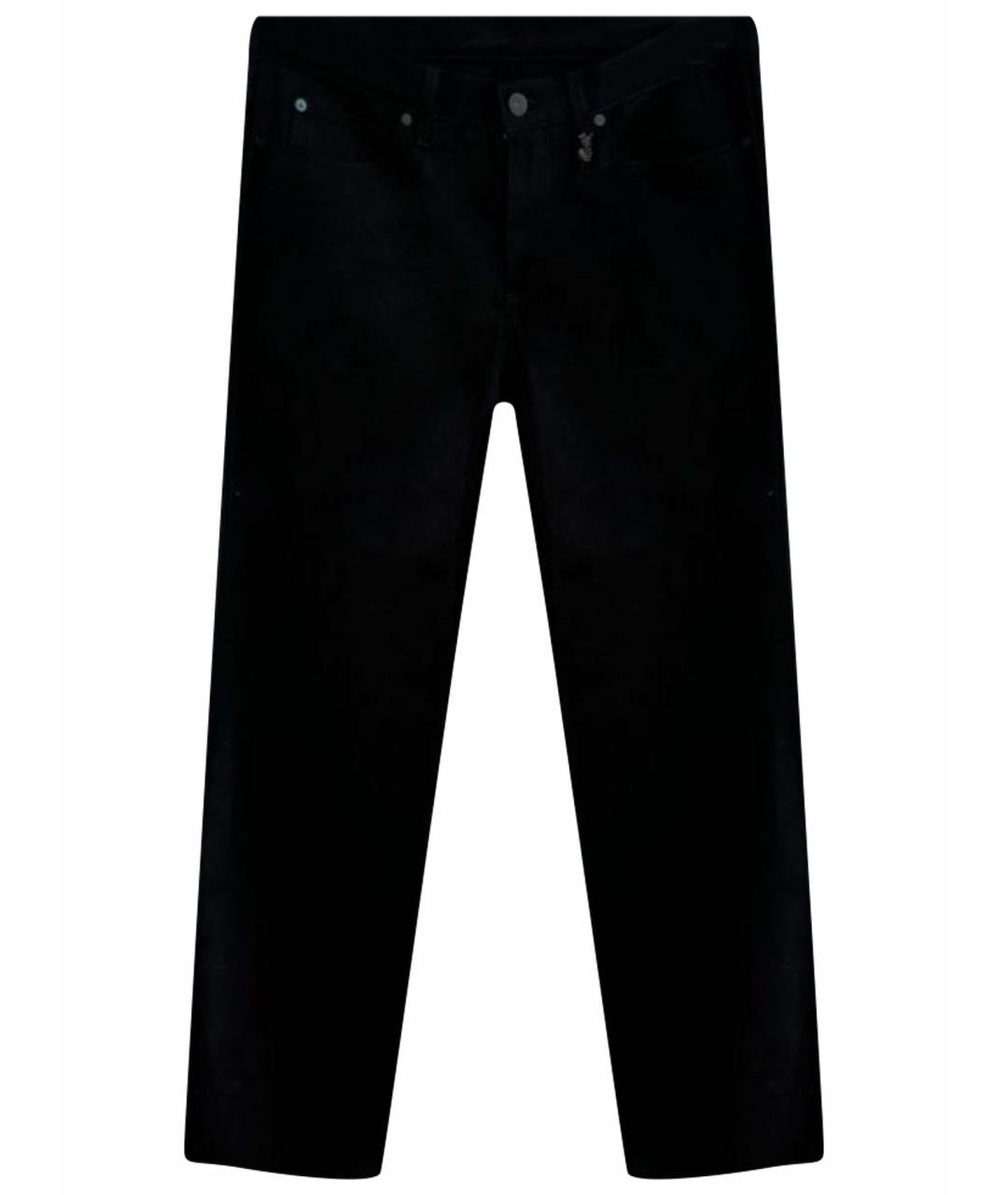 LANVIN Черные хлопковые прямые джинсы, фото 1