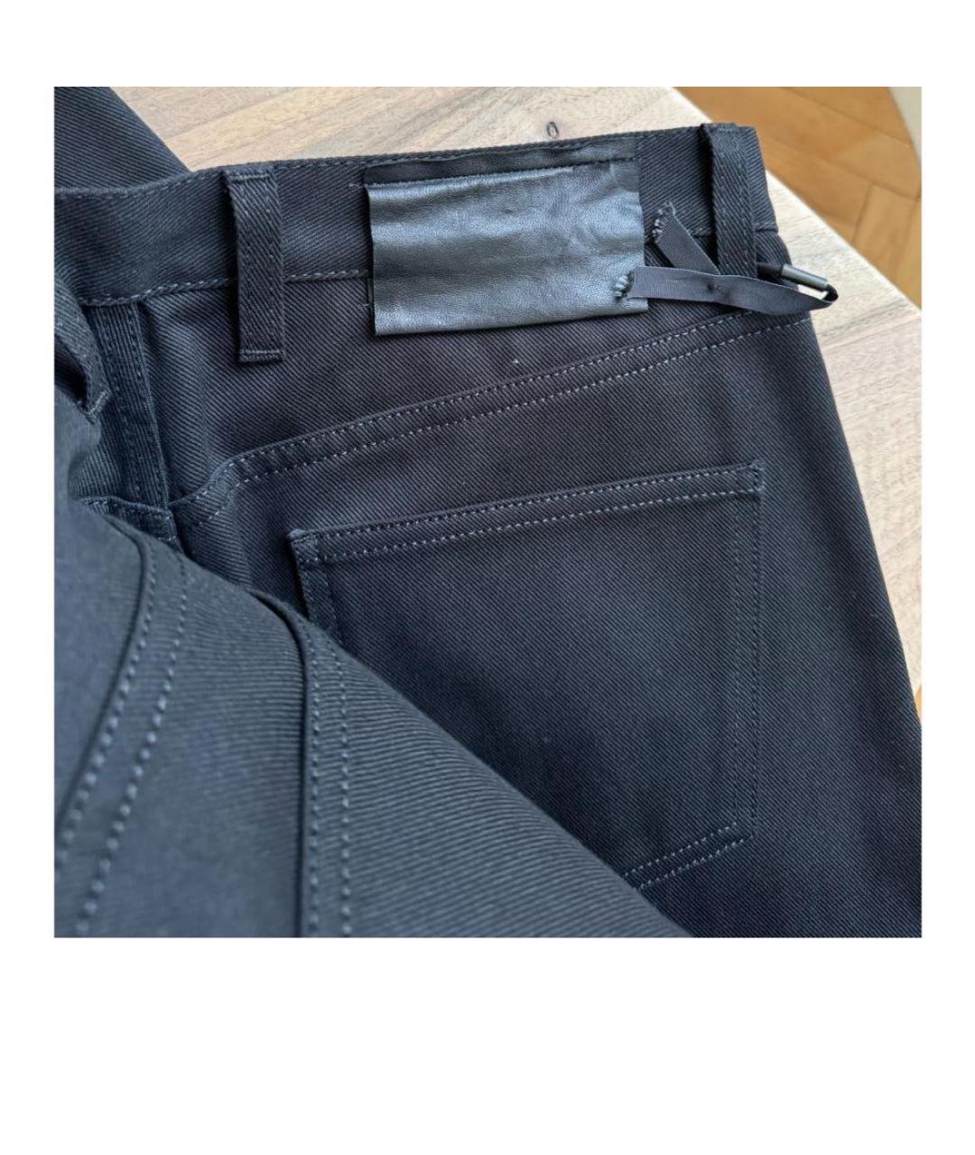 LANVIN Черные хлопковые прямые джинсы, фото 2