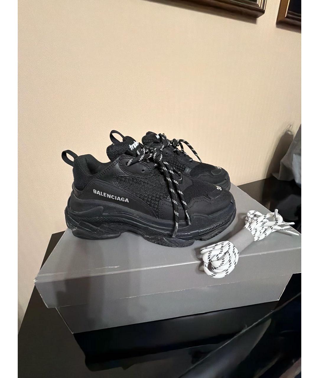 BALENCIAGA Черные текстильные кроссовки, фото 5