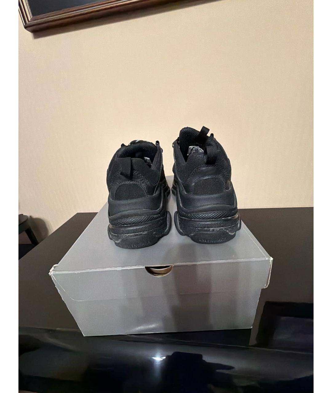 BALENCIAGA Черные текстильные кроссовки, фото 4
