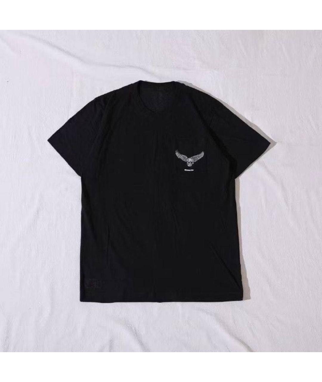 CHROME HEARTS Черная хлопковая футболка, фото 3