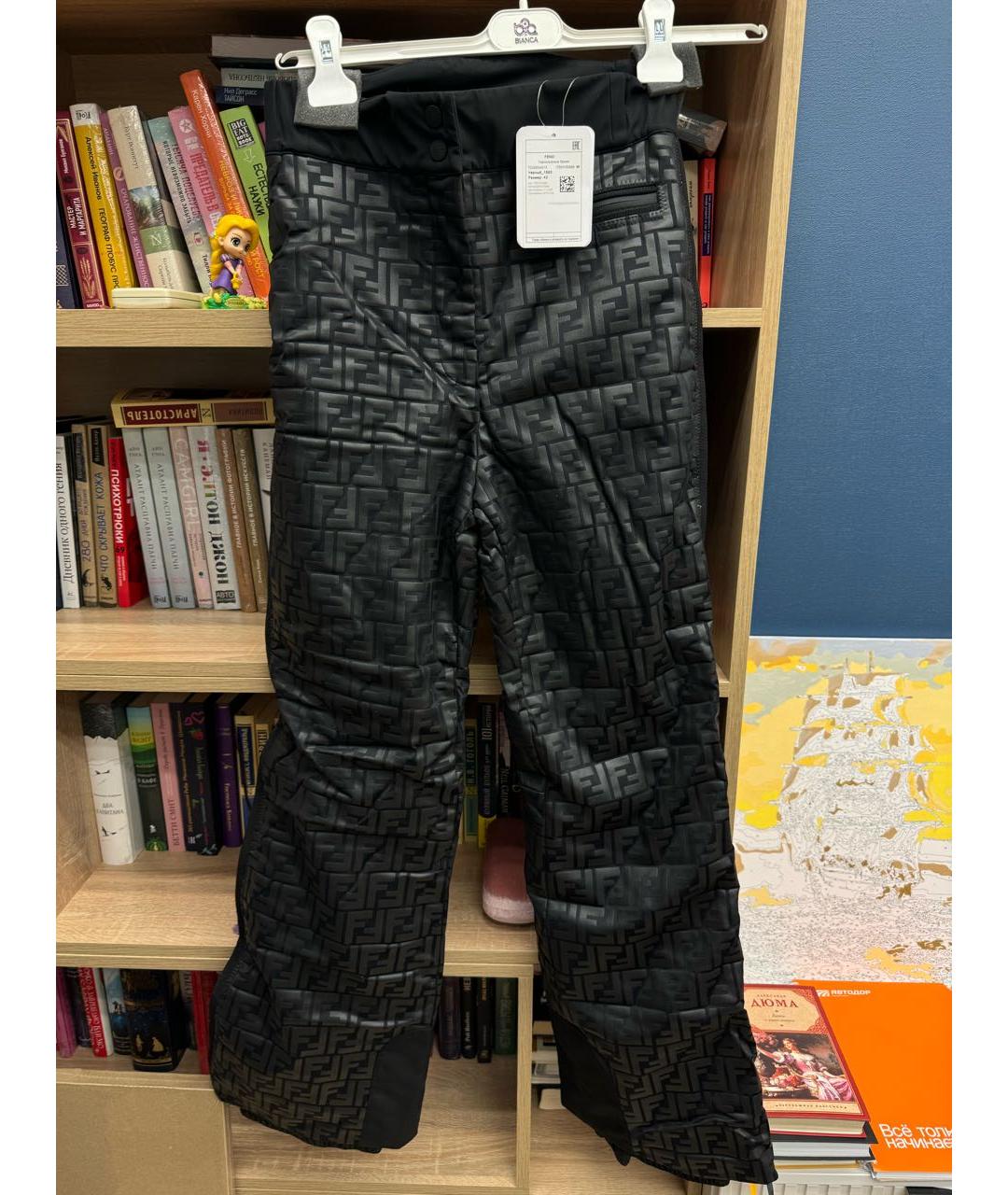 FENDI Черные полиамидовые спортивные брюки и шорты, фото 6