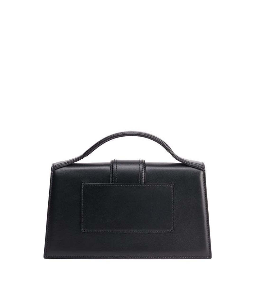 JACQUEMUS Черная кожаная сумка с короткими ручками, фото 3