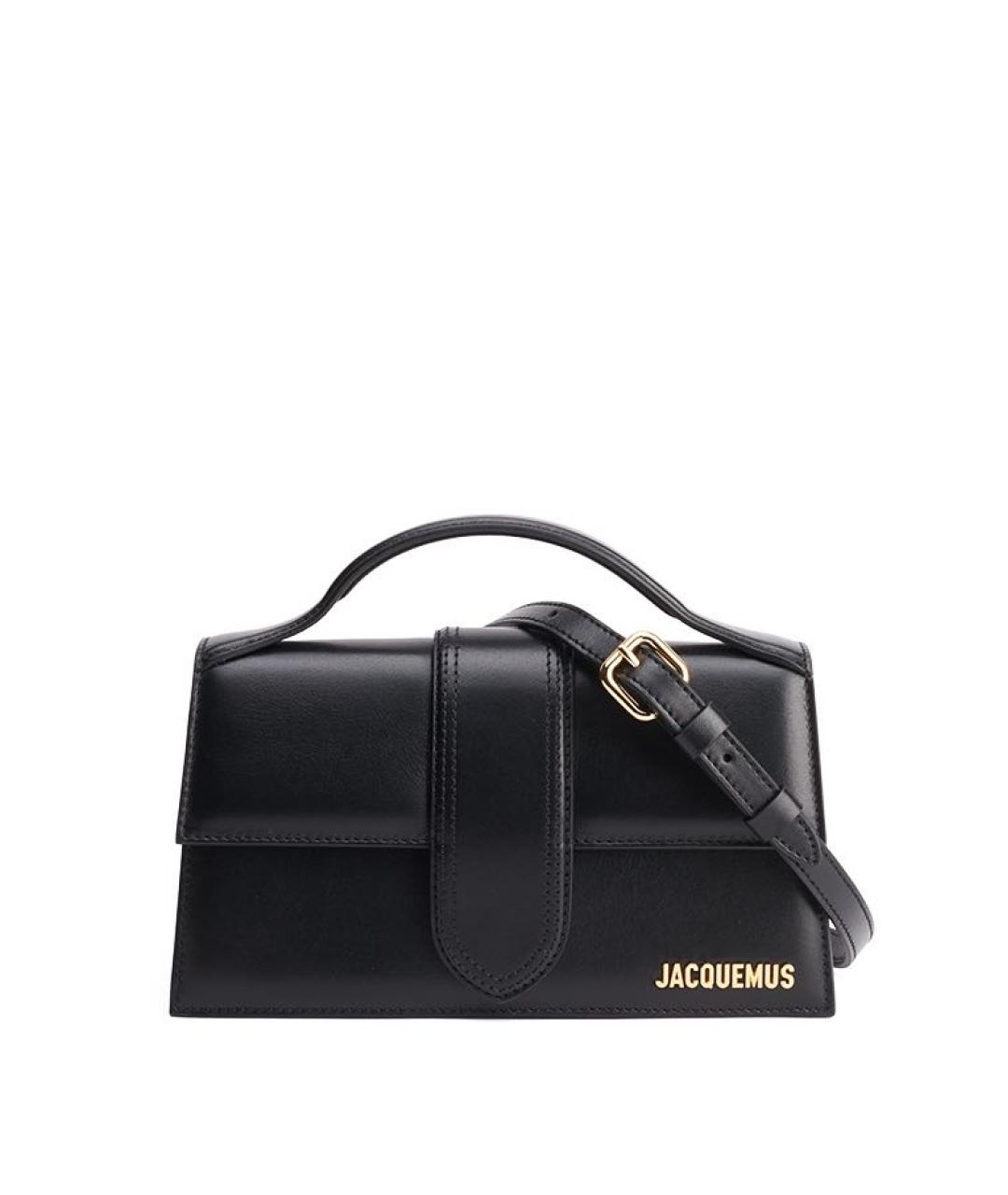 JACQUEMUS Черная кожаная сумка с короткими ручками, фото 8