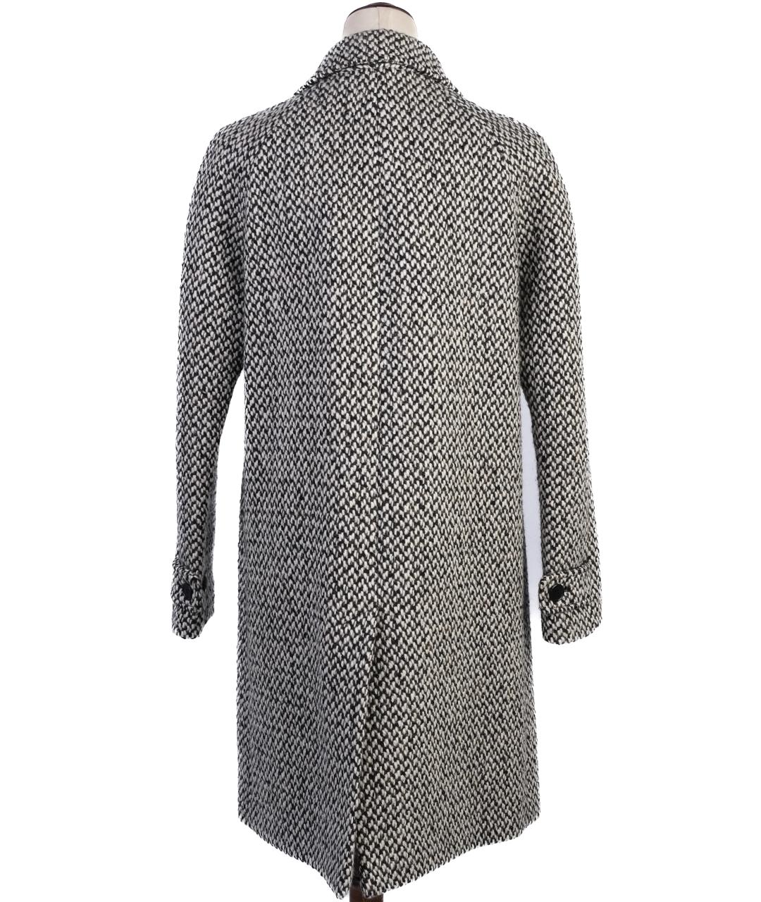 SAINT LAURENT Серое шерстяное пальто, фото 2