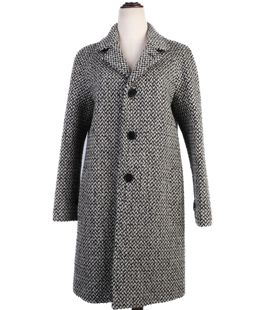 SAINT LAURENT Серое шерстяное пальто, фото 8