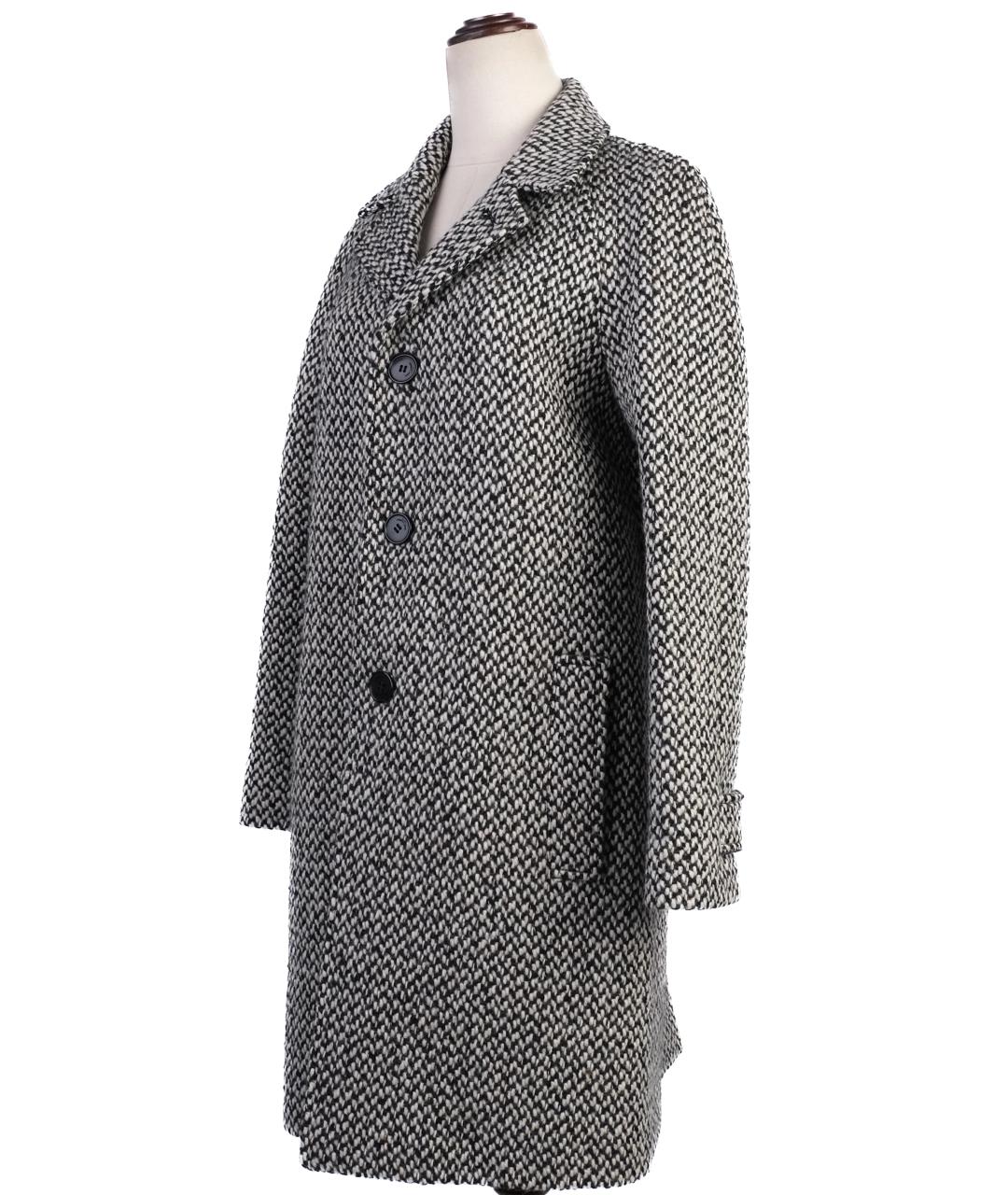 SAINT LAURENT Серое шерстяное пальто, фото 6