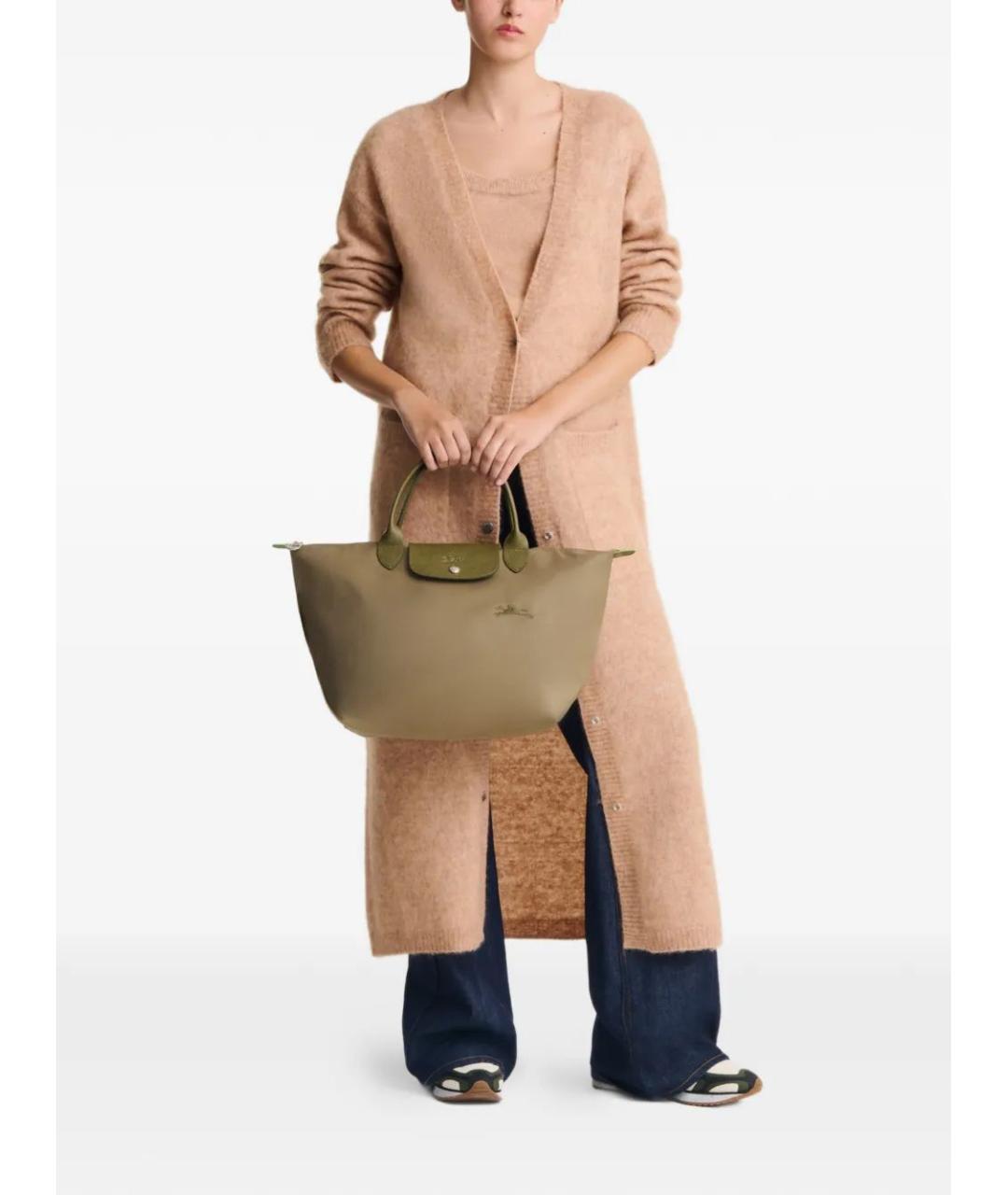 LONGCHAMP Зеленая сумка тоут, фото 2
