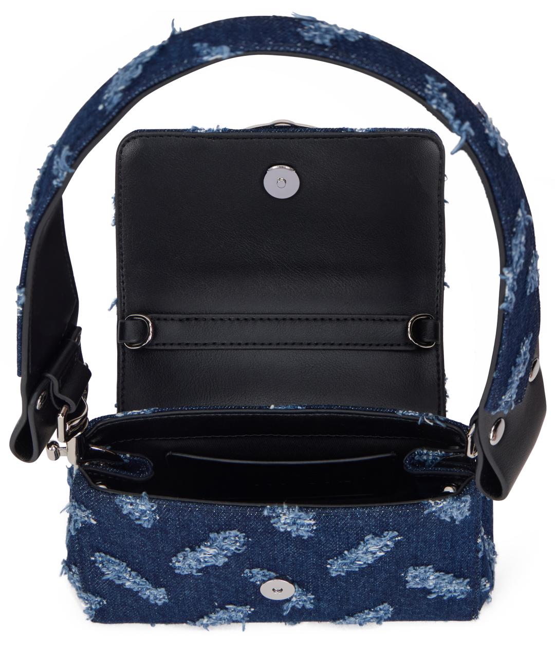 VIVIENNE WESTWOOD Синяя хлопковая сумка с короткими ручками, фото 4