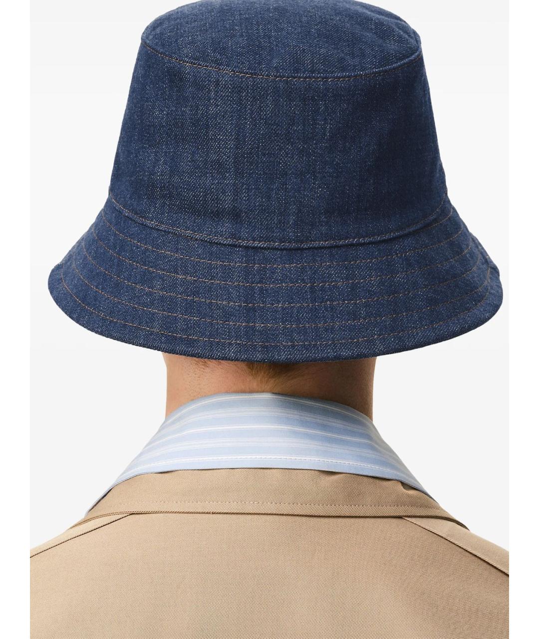 Ami Paris Темно-синяя хлопковая шляпа, фото 4
