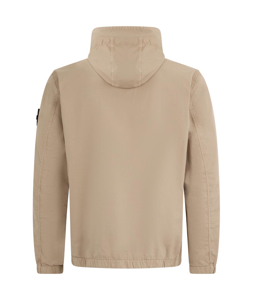 STONE ISLAND Бежевая хлопковая куртка, фото 2