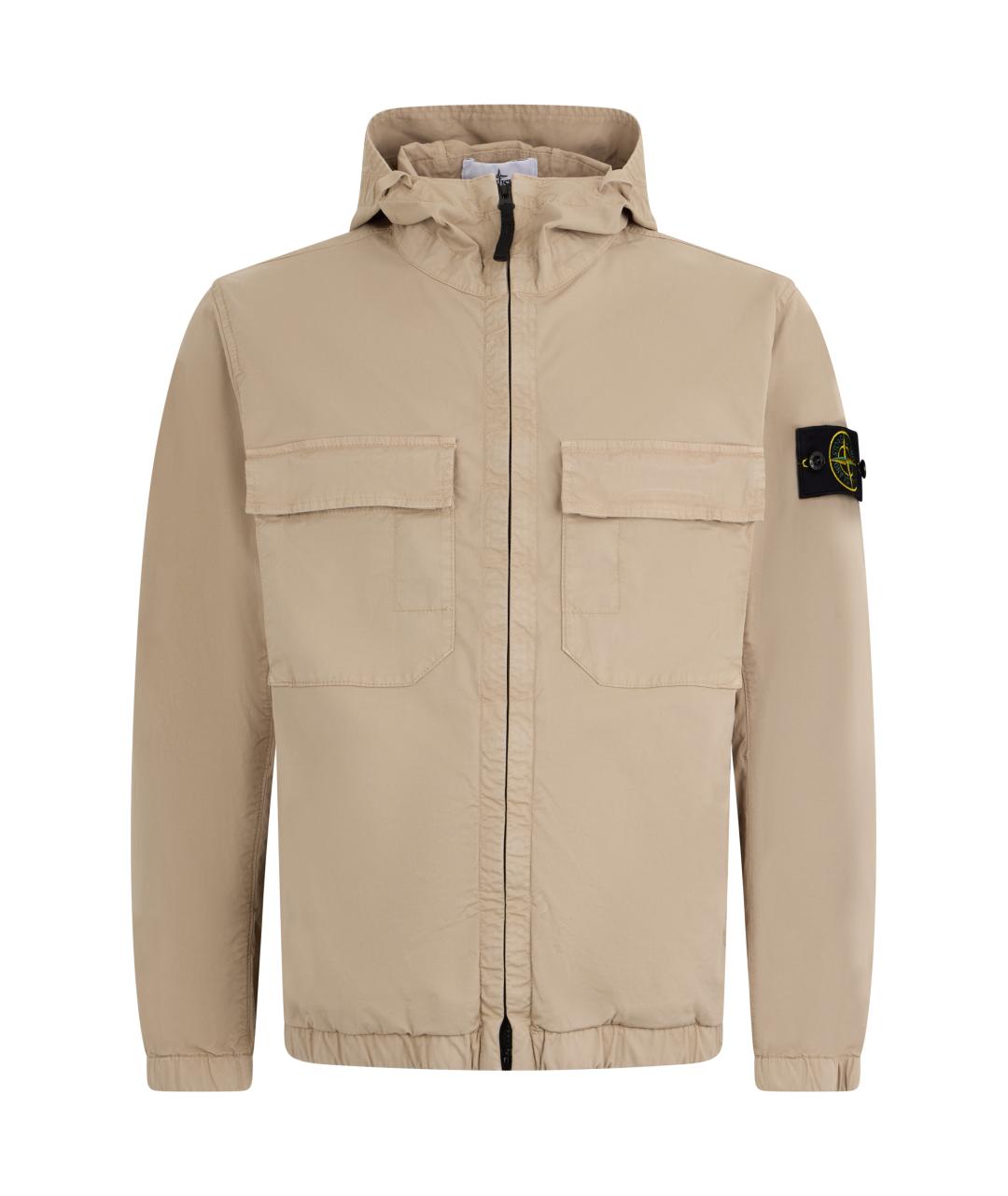 STONE ISLAND Бежевая хлопковая куртка, фото 1