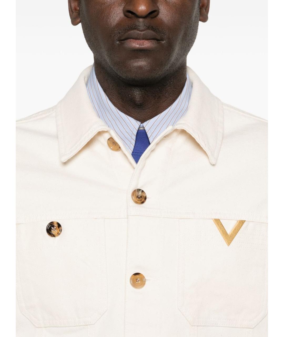 VALENTINO Бежевая хлопковая куртка, фото 2