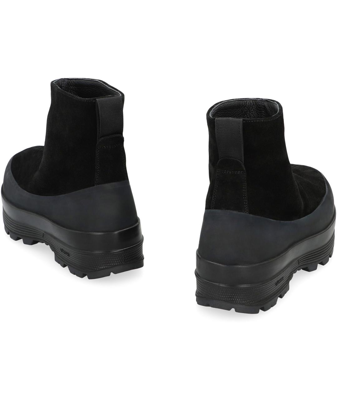 STONE ISLAND Черные замшевые низкие ботинки, фото 4