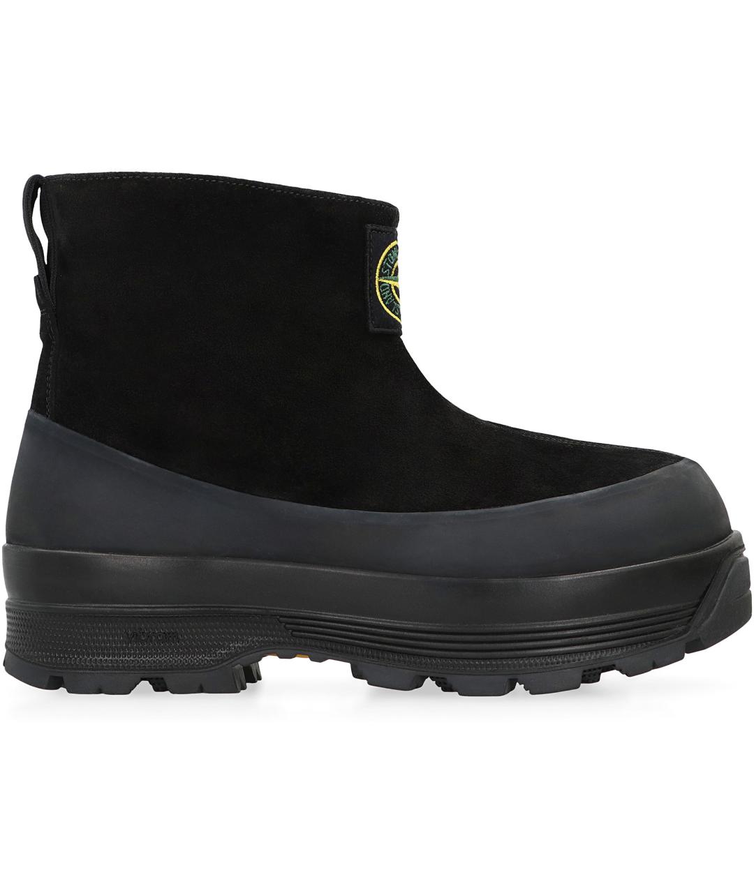 STONE ISLAND Черные замшевые низкие ботинки, фото 2
