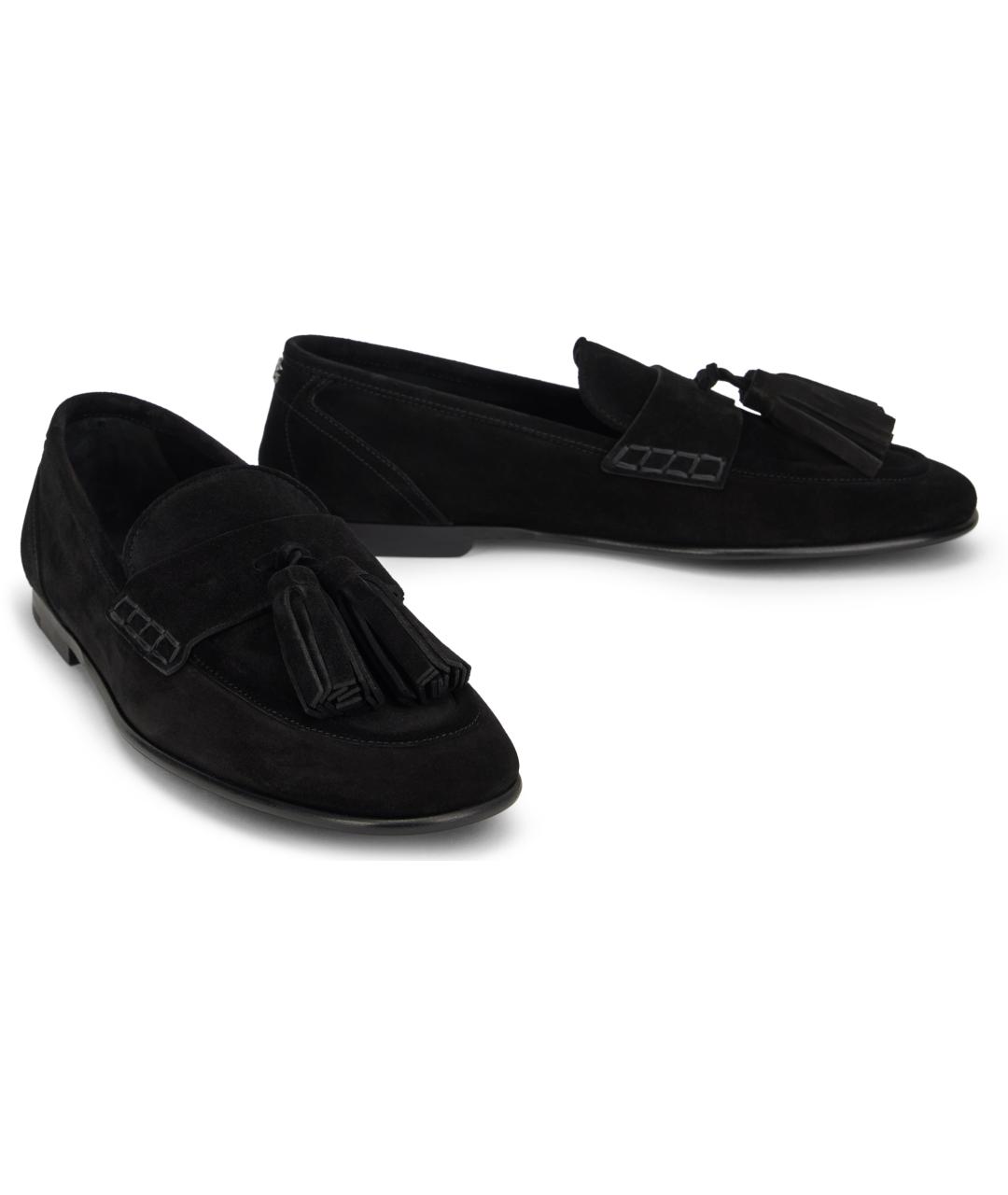 DOLCE&GABBANA Черные кожаные лоферы, фото 3