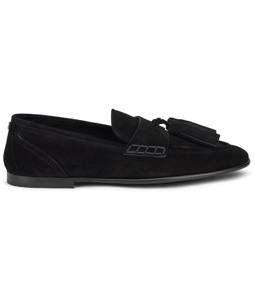 DOLCE&GABBANA Черные кожаные лоферы, фото 2