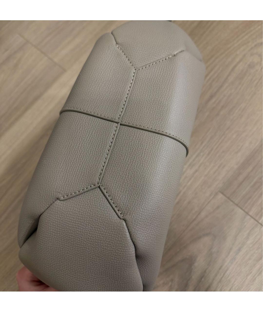 POLENE Бежевая кожаная сумка тоут, фото 5