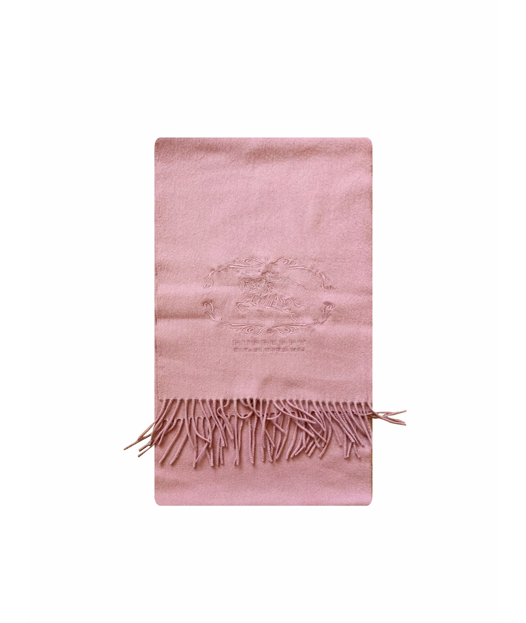 BURBERRY Розовый кашемировый шарф, фото 1