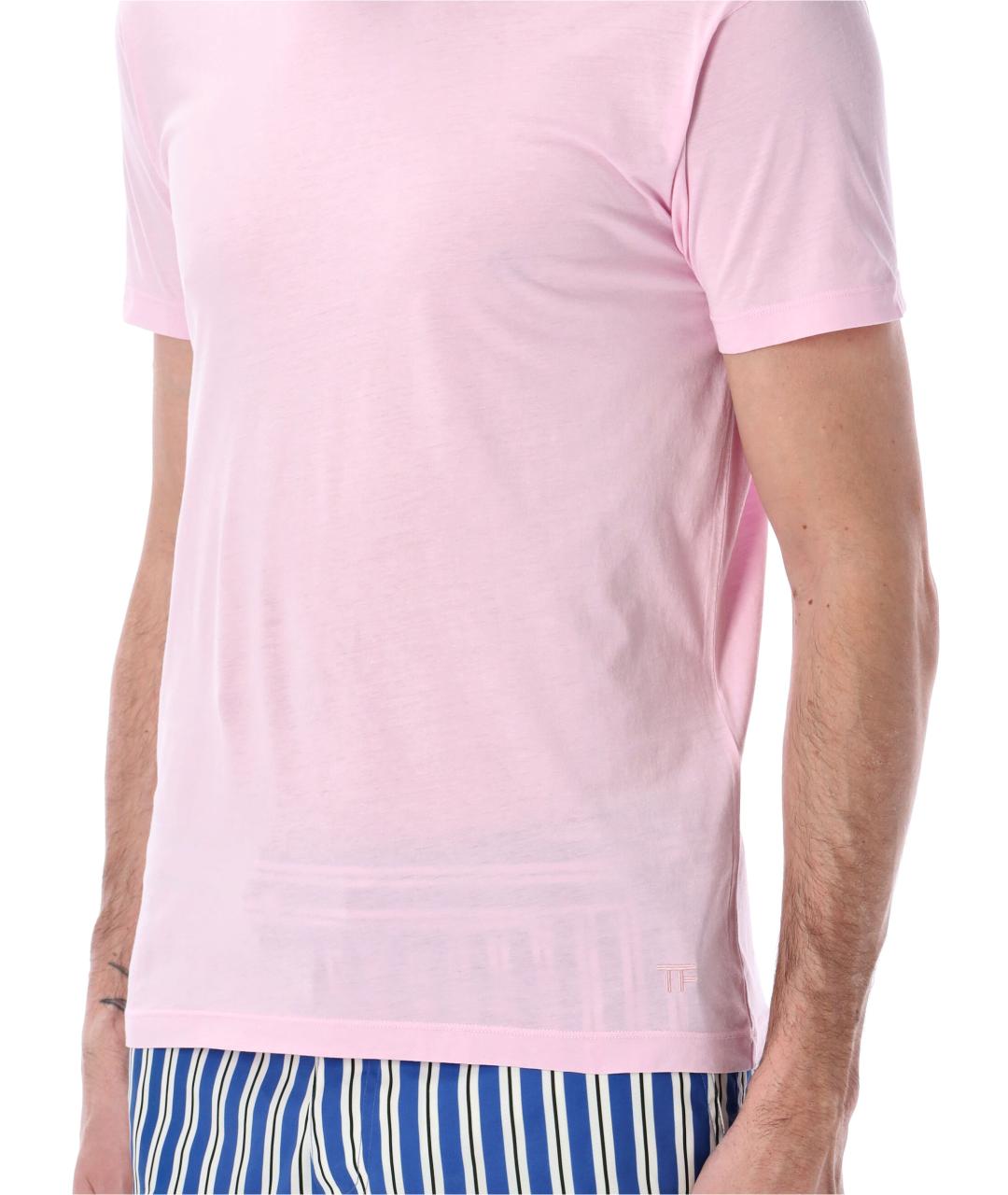 TOM FORD Розовая хлопковая футболка, фото 3