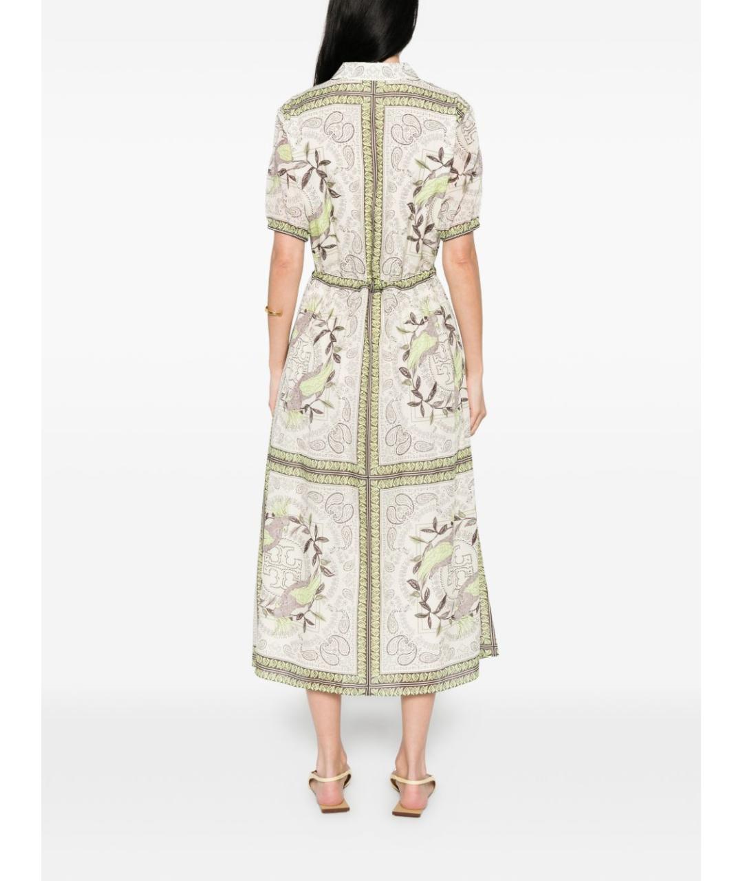 TORY BURCH Мульти хлопковое повседневное платье, фото 2