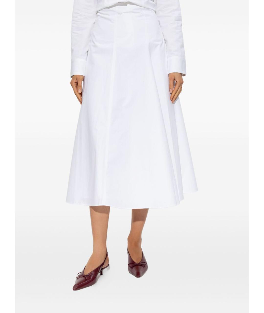 JACQUEMUS Белая полиэстеровая юбка миди, фото 4