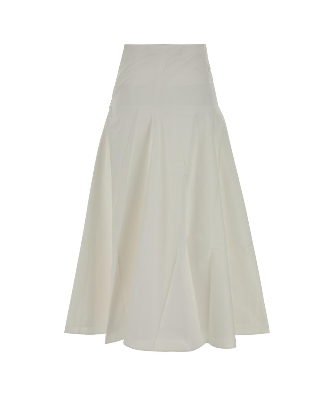 JACQUEMUS Белая полиэстеровая юбка миди, фото 2