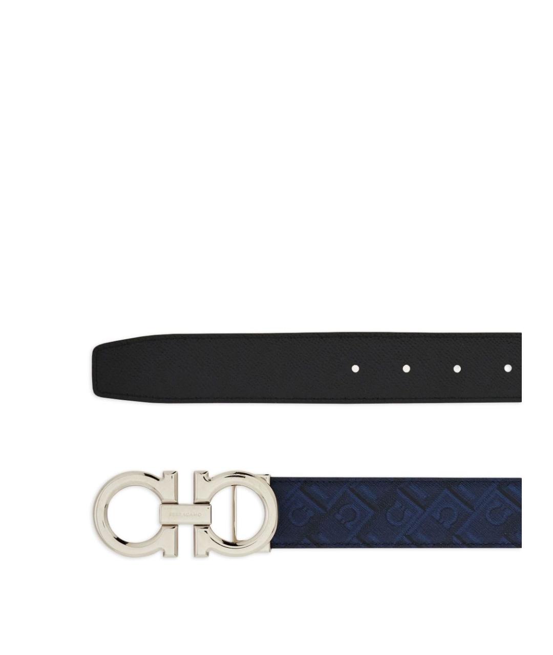 FERRAGAMO Синий кожаный ремень, фото 3