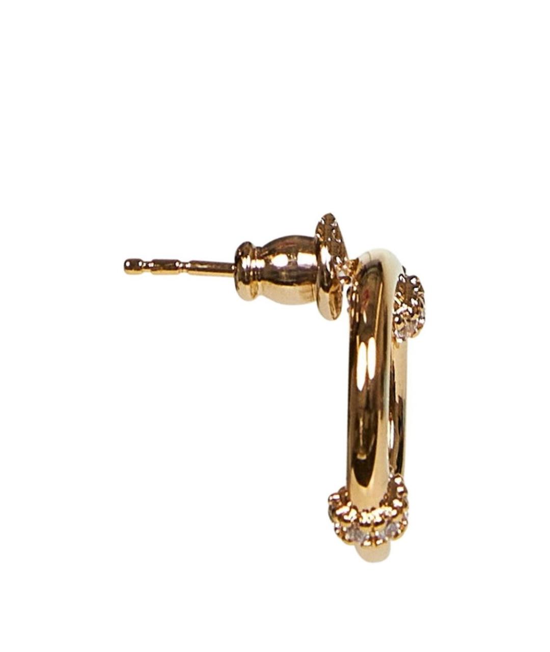 FENDI Золотые металлические серьги, фото 2