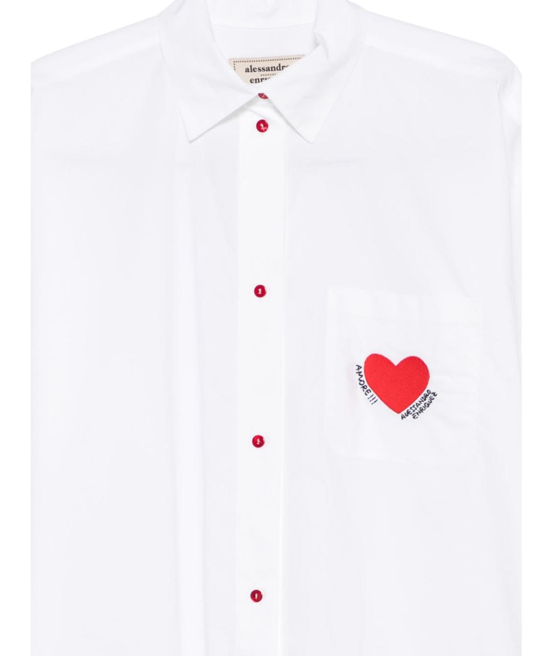 ALESSANDRO ENRIQUEZ Белая хлопковая рубашка, фото 3