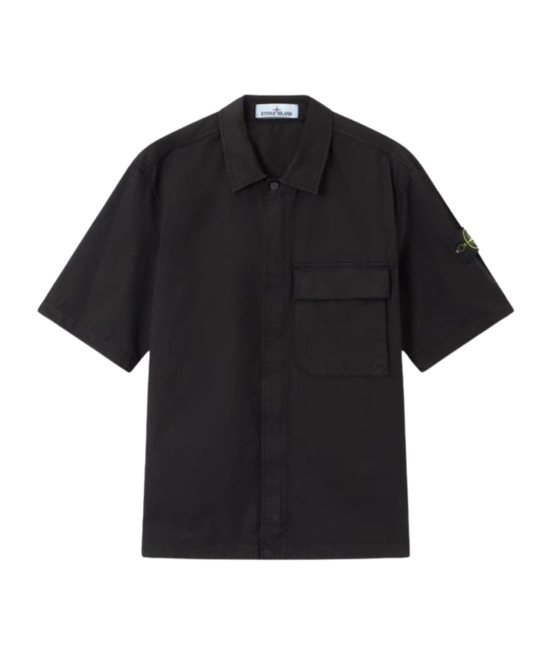 STONE ISLAND Черная хлопковая кэжуал рубашка, фото 1