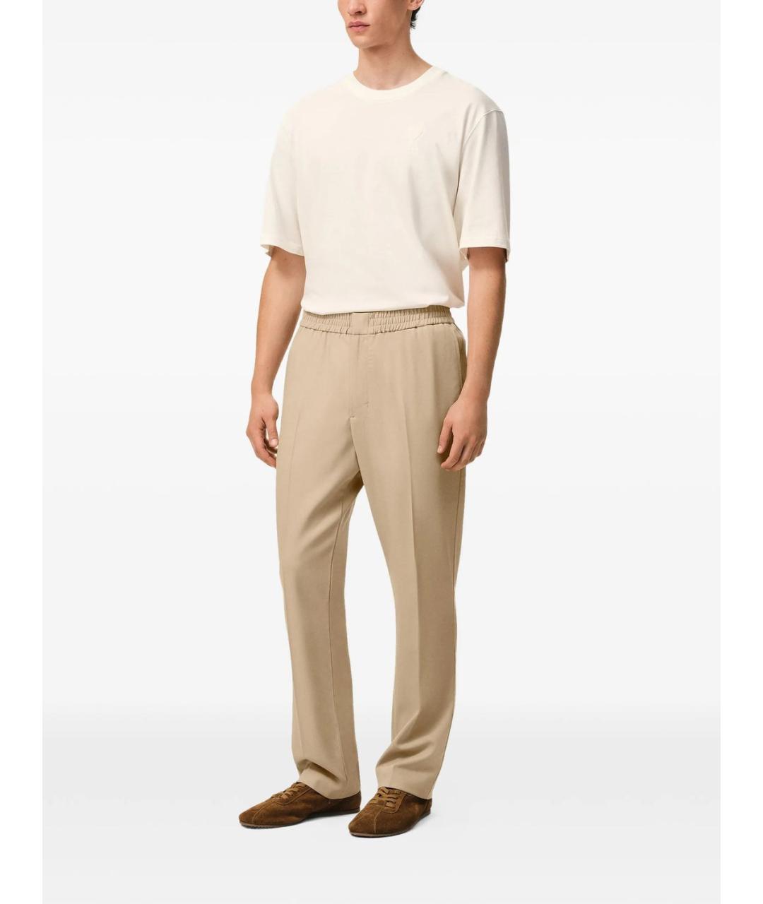 Ami Paris Бежевые повседневные брюки, фото 3