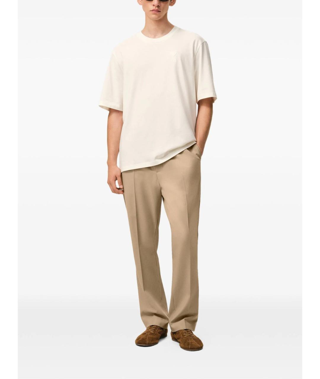 Ami Paris Бежевые повседневные брюки, фото 4