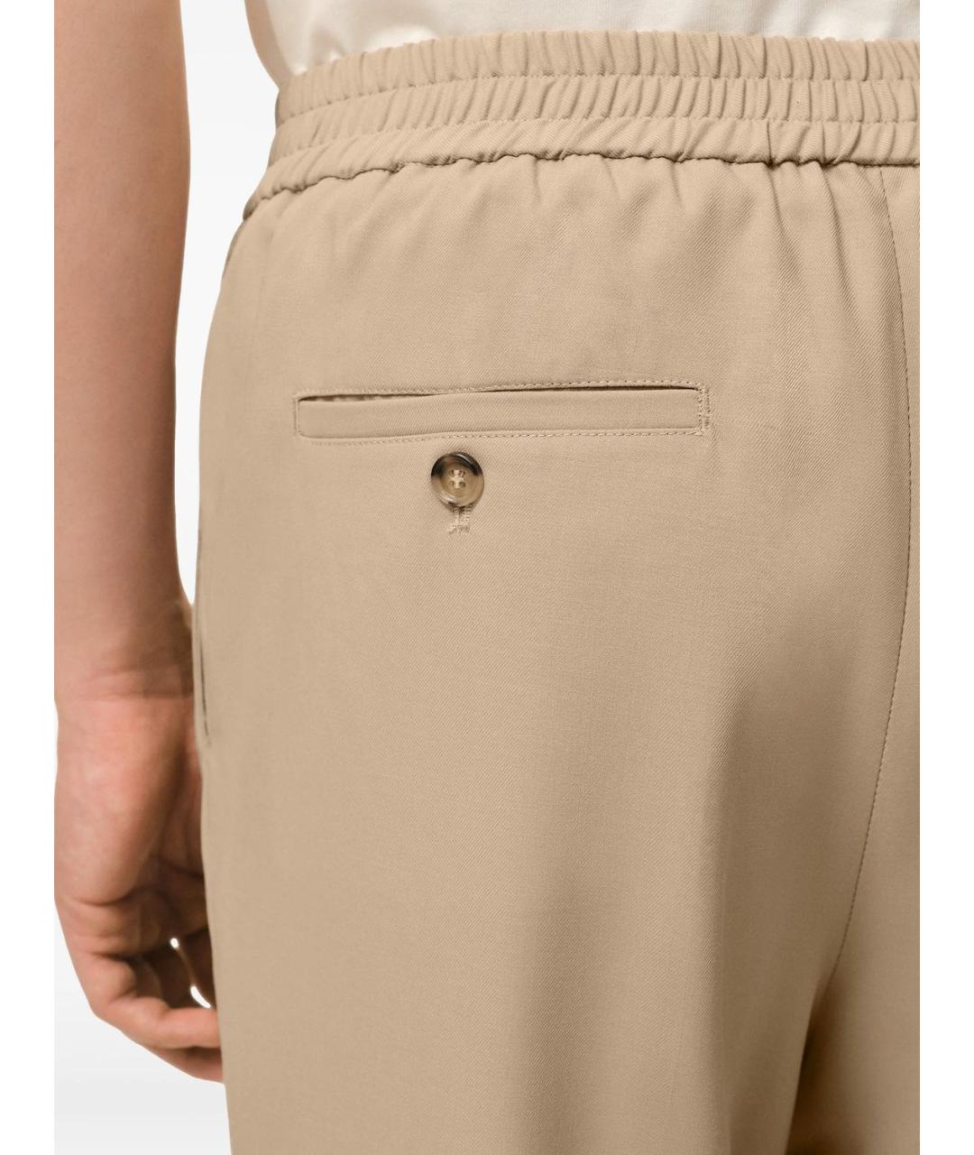 Ami Paris Бежевые повседневные брюки, фото 5