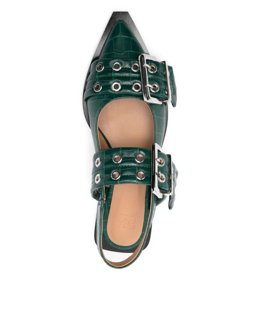 GANNI Зеленые балетки, фото 4